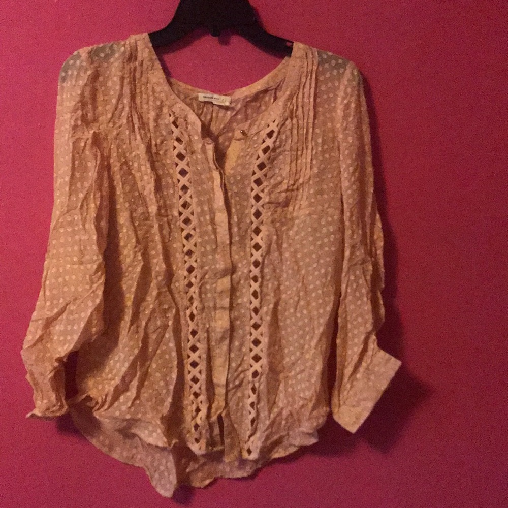 Polka Dot Coral Top